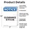 Signmission Clearance 9 Ft 6 In, 7 in W x Rectangle, Plastic OS-2PACK-NS-P-710-V-10665 - alternate 4